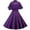 Purple, variant on QLEICOM 1950's Dresses for Women Vintage, Stand Collar Shawl Two-Piece Dress, Stretch Slim High Waist Swing Lace Sling Dress, Audrey Hepburn Style Party Dresses Black M