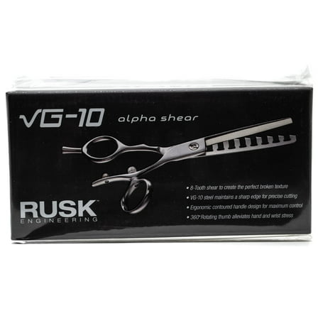 Rusk VG-10 Alpha Shear, 8 tooth, Rotating Thumb