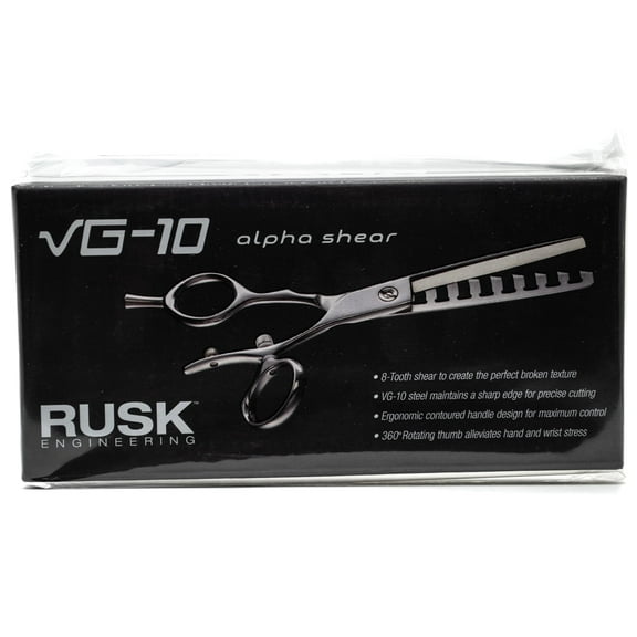 Rusk VG-10 Alpha Shear, 8 tooth, Rotating Thumb