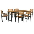 thumbnail image 5 of vidaXL Patio Dining Set Outdoor Table and Chair Solid Wood Acacia and Metal, 5 of 46