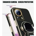 thumbnail image 4 of Compatible with Xiaomi 13 Lite Case for Women, Ultra Soft Xiaomi 13 Lite Phone Case Silicone TPU Plating Cute Astronaut Pattern Cases with Stand Cover (Black), 4 of 14