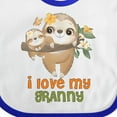 thumbnail image 4 of Inktastic Sloth I Love My Granny Boys or Girls Baby Bib, 4 of 4
