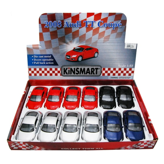 2008 Audi TT Coupe Diecast Car Package - Box of 12 1/32 Scale Diecast Model Cars, Assorted Colors