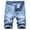Blue, variant on Odeerbi Jean Shorts for Men Ripped Denim Shorts Personality Camouflage Stitching Shorts Blue