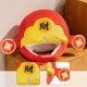 thumbnail image 1 of Lindo gorro de peluche con el símbolo del dios de la , cálido y decorativo, ideal para año Nuevo y festivales., 1 of 8