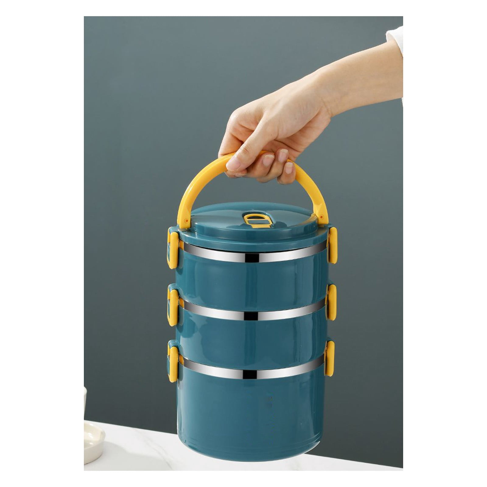 Worker Specific Lunch Box With Lid Adult Insulated Rice Bucket Lunch Box Bag Student Lunch Box Stainless Insulated(4th Floor)