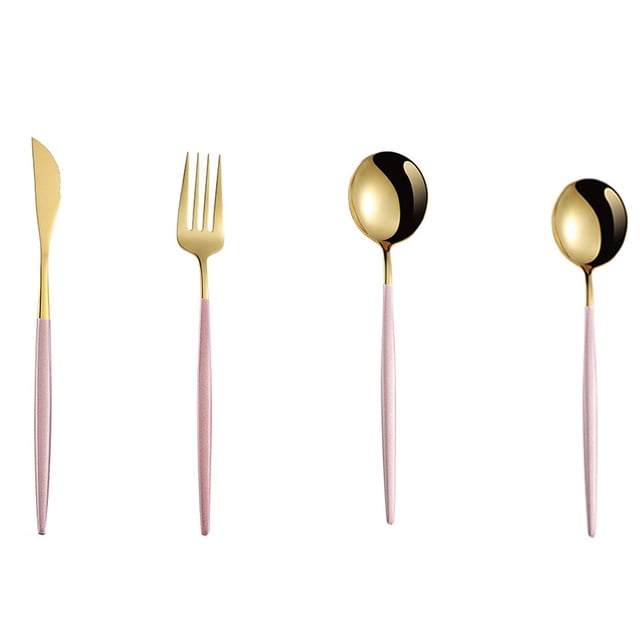 4-Piece Utensils Set, Reusable ,Easy to Clean, for Lunch Box Dorm Workplace Camping School Picnic