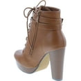 thumbnail image 3 of Top Moda Women's Cici-1 High Heel Lace Up Ankle Boots Platform Booties with Studs, 3 of 7