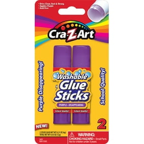 Cra-Z-Art Washable Glue Sticks, Disappearing Purple, 2 Count