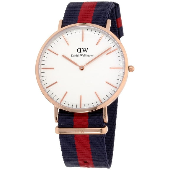 Daniel Wellington Classic Oxford White Dial Canvas Strap Unisex Watch 0101DW