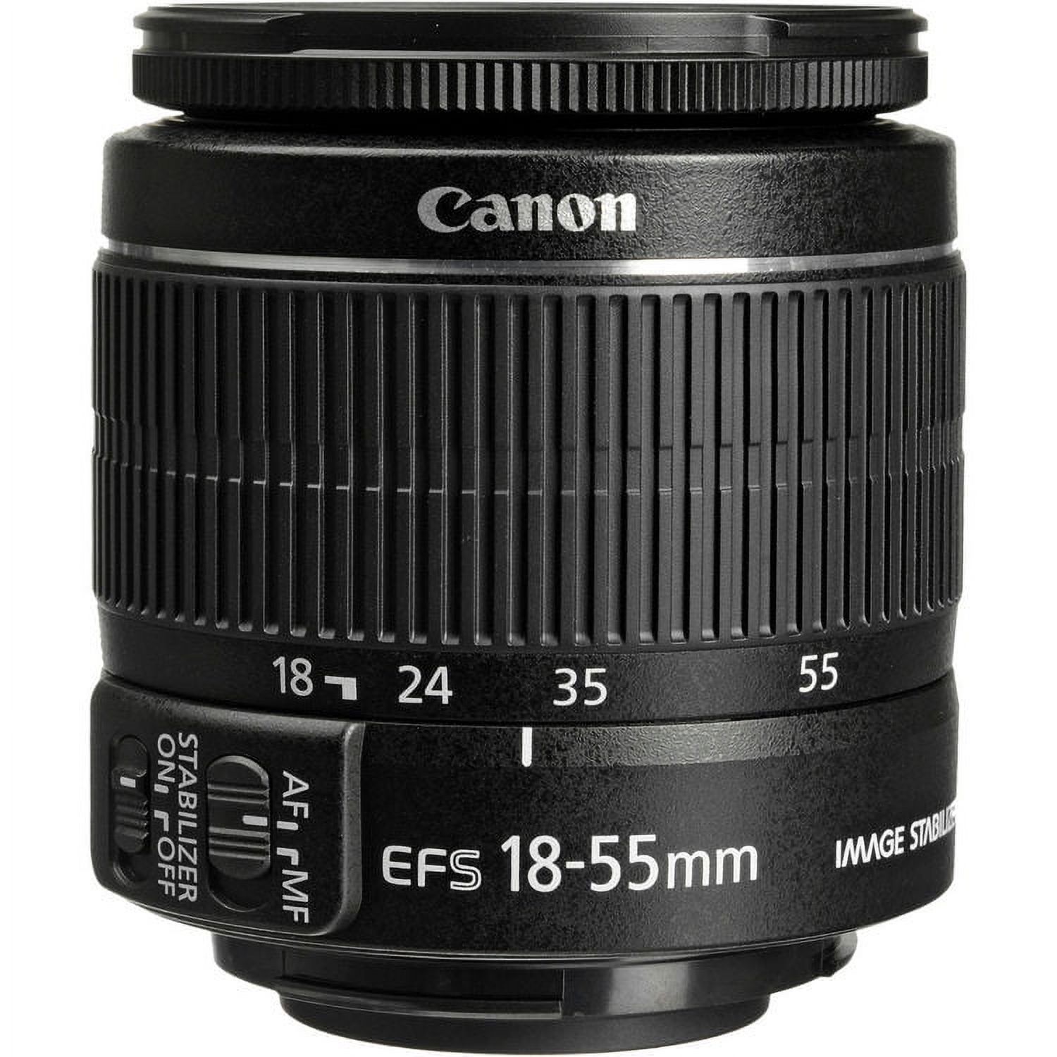 Canon EOS Rebel T6 Digital SLR Camera Kit w/ EF-S 18-55mm f/3.5-5.6 IS II + 75-300mm f/4-5.6 III + Sigma 30mm f/1.4 Art Lens + 0.43x Macro + 2.2x Telephoto + 64GB + Flash + Bag + LED Light + Filters - image 2 of 11