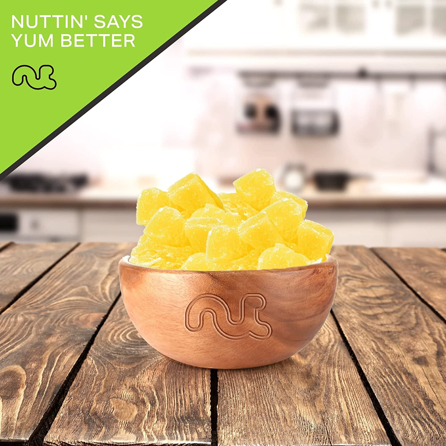 Nut Cravings Sun Dried Pineapple Chunks, with Sugar Added (32oz - 2 lbs)