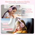 thumbnail image 3 of Kids Pink Cat Ear Headphones, Cute Kids Girls Wireless Bluetooth Headphones, For School, Kindergarten Light Up Kawaii Kitten Noise Cancelling Headphones, Pink, 3 of 6