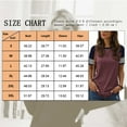 thumbnail image 2 of TEMOFON Women's Top Casual Summer Tunic Shirt Striped Short Sleeve Crewneck Tshirts Fashion Trendy Winered Tees Y2K Blouses, 2 of 7