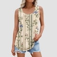 thumbnail image 4 of Aimik Women's Crew-Neck Sleeveless Fashion Floral Print Plus Size Casual Tops Summer Loose Comfy Women's Tank Tops, 4 of 6
