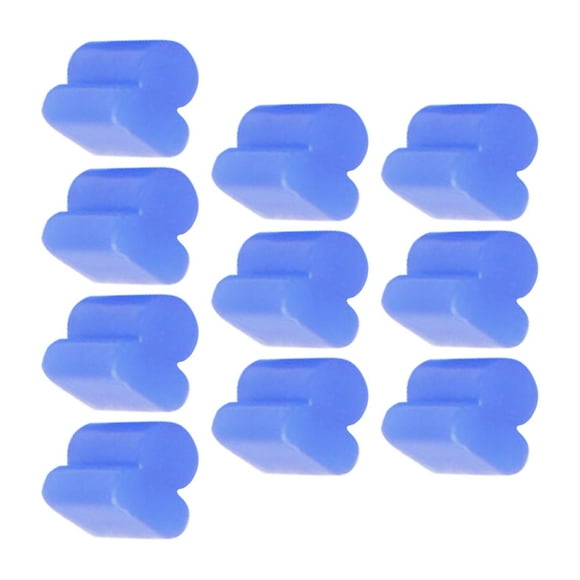 10 piezas de almohadillas de silicona de cuernos Altos, piezas de repuesto, válvula giratoria antiruido, almohadillas de silicona, herramientas de amo 4mm azul