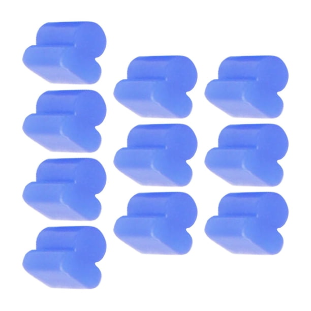 10 piezas de almohadillas de silicona de cuernos Altos, piezas de repuesto, válvula giratoria antiruido, almohadillas de silicona, herramientas de amo 4mm azul