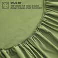 thumbnail image 4 of JELLYMONI 3 Pieces Luxury Soft Microfiber Sheets Set for Twin Size Bed, Deep Pocket Up to 16", Silky Bedding Sheets & Pillowcases（Twin,Avocado Green), 4 of 7