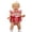 AB27 Red, variant on Bainana Baby Patriotic Bodysuit Girl'S Onesies July 4Th Clothes Ruffled Sleeve Crew Neck Plaid Bow Design Romper For USA Anniversary Red Size 6-12 Months
