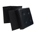 thumbnail image 2 of Nola Home Simili Cuir Pliant Rangement Pouf Carré Pied Repos Cube, 2 of 4