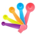 thumbnail image 2 of Colorful Plastic Measuring Cups and Spoons Set, 5 Pcs Pet Food Scoops, Flour Measuring Spoons, Kitchen Baking Tool for Powder Cat Dog and Bird Food (B), 2 of 9