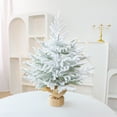 thumbnail image 4 of Mini Christmas Tree 23.62inch Artificial Christmas Tree With Lights Small Desktop Christmas Tree Light Up Battery Operated Snow Flocking Xmas Pine Tree For Holiday Indoor Decoration Gift, 4 of 7
