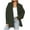Army Green, variant on Jacenvly Jackets for Women Casual 2024 Solid Shacket Jacket Soft Comfort Long Sleeve Cardigan Lapels Pocket Button up Outerwear Loose Cozy Thigh Length Blouse