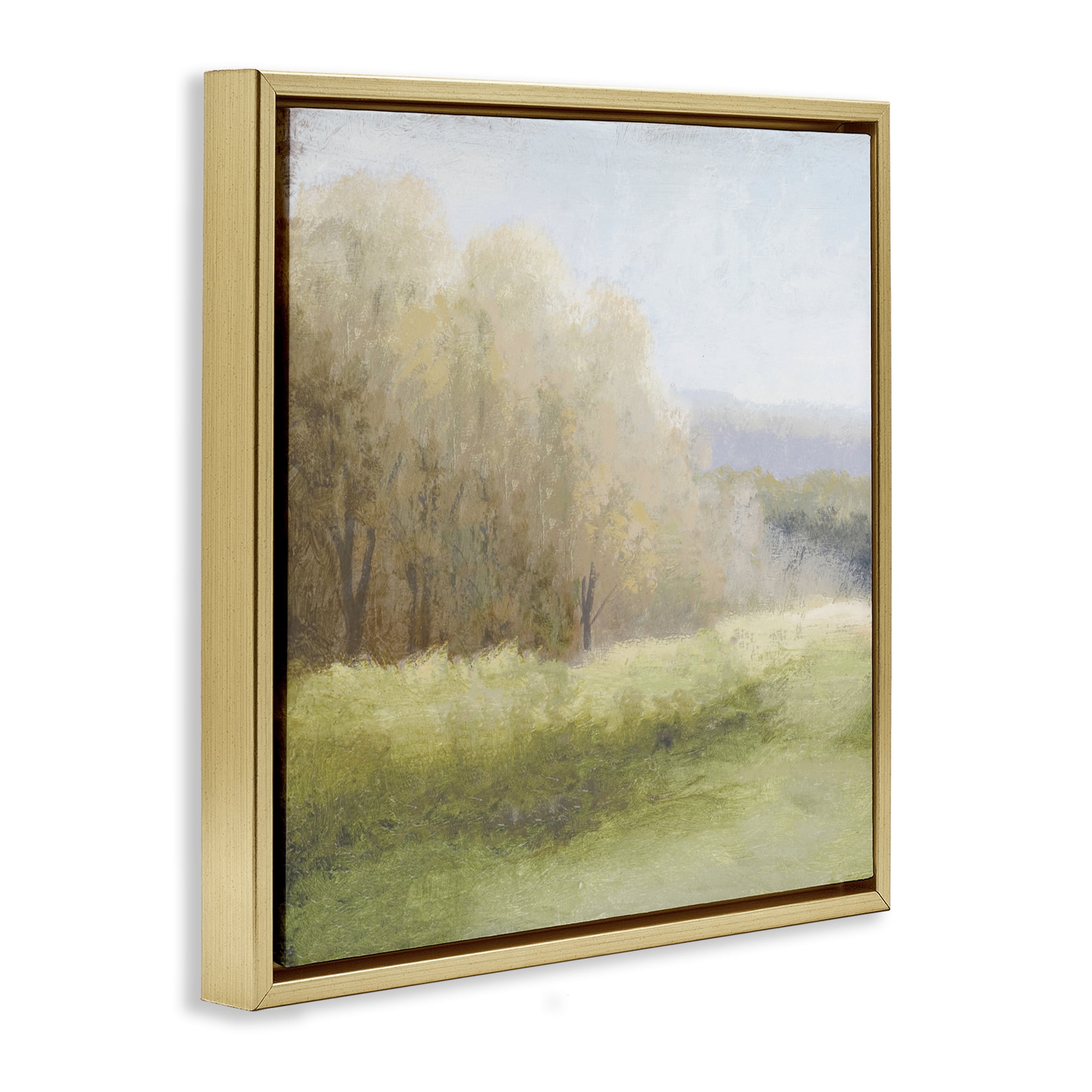 Stupell Industries Within Familiar Place Meadow Gold Framed Floater Canvas Wall Art, design by Michael Marcon