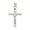 White, variant on 14K White Gold Crucifix Cross Charm Pendant - Jesus Christ Engraving with Polished Finish - Unique & Beautifully Crafted Fine Jewelry - Perfect for Men & Women for All Occasions, 20 x 12 mm, 0.7 gms