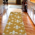 thumbnail image 2 of Fleur De Lis Decorative Rug, Lily Pattern Classic Retro Royal Vintage European Iris Ornamental Art, Quality Carpet for Bedroom Dorm and Living Room, 6 Sizes, Earth Yellow, by Ambesonne, 2 of 2