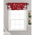 thumbnail image 3 of Faux Linen Valances for Windows Red Winter Christmas Cardinal Bird Snowman Curtains Valance Light Filtering Rod Pocket Small Window Treatment for Kitchen Living Room Bedroom 60x18In, 3 of 6