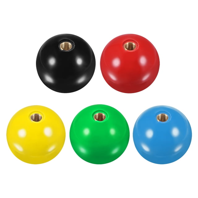 Unique Bargains Tête de Joystick Rouge/vert/noir/jaune/bleu Boule à Bascule Poignée de Remplacement pour Jeu d'Arcade