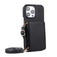 thumbnail image 1 of Crossbody Leather Case With Card Bag And Long Lanyard For Iphone 15 Series,iPhone 14 Pro, 1 of 5