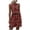 Red, variant on IROINNID Women's Sleeveless Prints A-Line Dress Fashion Floral Halter Strapless Ruffle Bandage Casual Dress Off-The-Shoulder Short Dress
