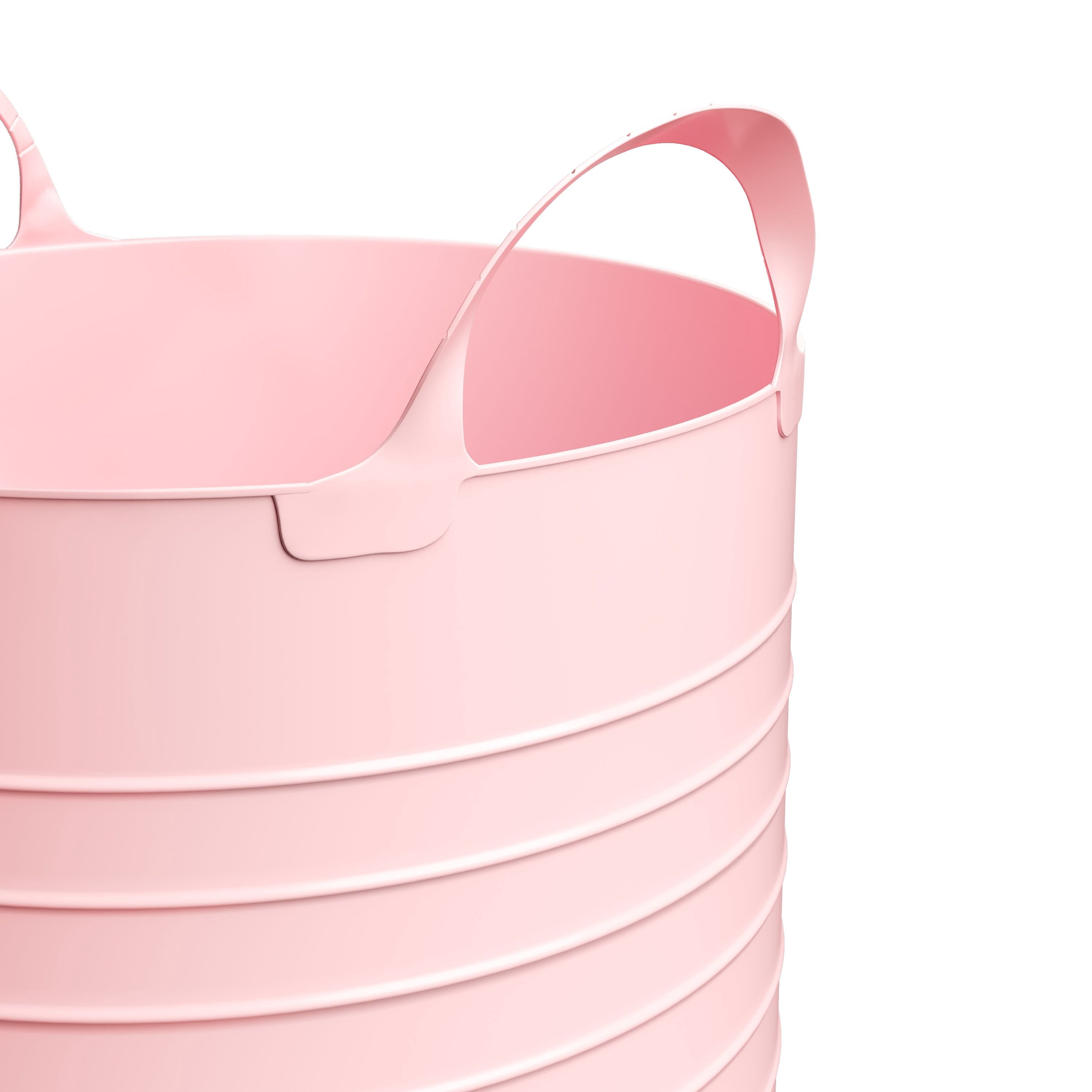 Mainstays Kids 10 Gallon Large Plastic Pink Flex Storage Baskets, 4 Pack