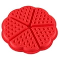 thumbnail image 2 of Molde para hacer gofres, molde de silicona para hacer gofres y panqueques, molde antiadherente para muffins en forma de corazón, ideal para recetas de desayuno y gofres Slimming World, color rojo, 2 of 4