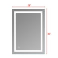 thumbnail image 6 of Ktaxon 36x28in LED Mirror Illuminated Wall Mirror Anti-fog Bathroom Mirror with Touch Button, Silver, 6 of 12