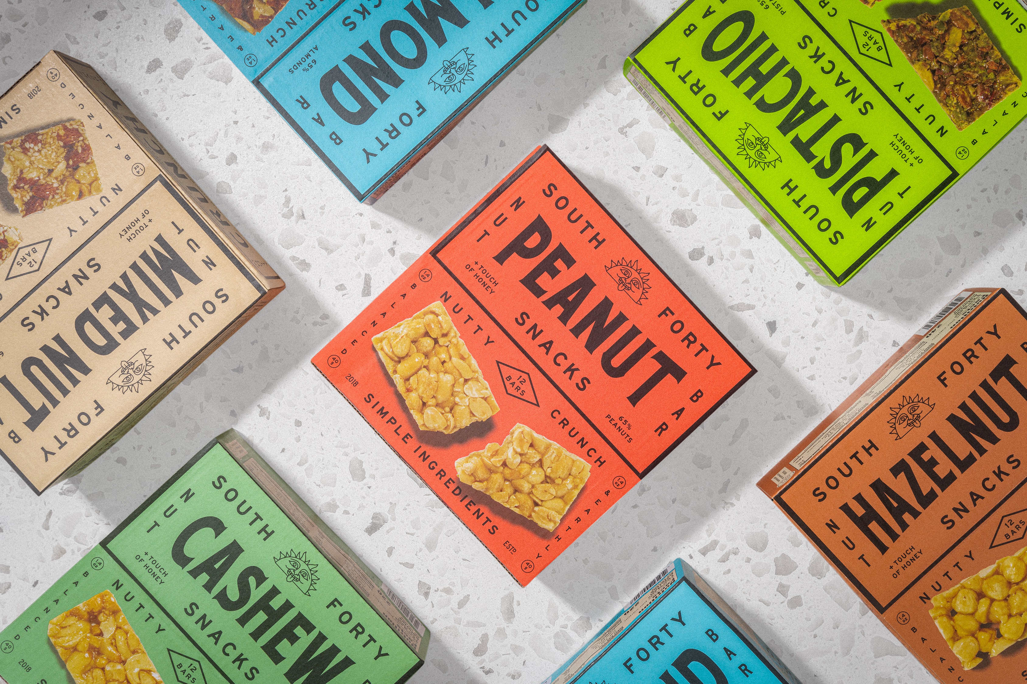 South 40 Snacks Crunchy Cashew Bar, 40g Bar, 12 pack