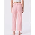 thumbnail image 4 of DARING DIVA Women's Cotton Knit Ribbed Elastic Waist Loungewear M Pink, 4 of 7