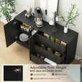 thumbnail image 6 of Vastcury 57" 2 Door Sideboard Buffet Cabinet with Storage, Modern Kitchen Buffet Storage Cabinet with 3 Drawers, Black, 6 of 10