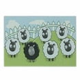 thumbnail image 1 of Cartoon Cutting Board, Composition of Farm Animals Dark Color Sheep Surrounded by White Sheep Pattern, Decorative Tempered Glass Cutting and Serving Board, in 3 Sizes, by Ambesonne, 1 of 2