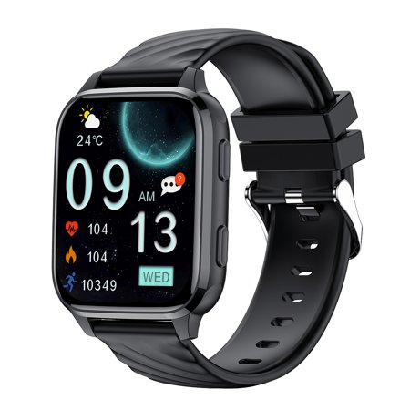 NEXOVA Smartwatch Make/Answer Calls 1.85" Screen Push Notification Multi-sport Mode Pedometer