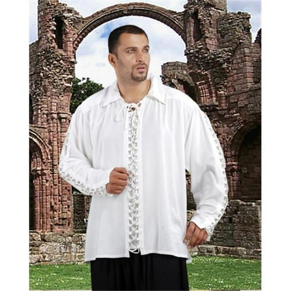 The Pirate Dressing C1034 Patrickson Shirt- White - Small & Medium