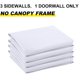 thumbnail image 2 of Pared lateral ABCCANOPY para toldo de 10 x 10 cm, blanco (solo 4 paredes), 2 of 7