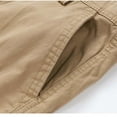 thumbnail image 6 of cllios Mens Cargo Shorts Outdoor Camping Athletic Shorts Classic Travel Cargo Shorts with Multi Pockets Cargo Shorts for Men Under $5 Khaki,M, 6 of 7