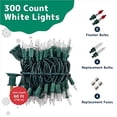 thumbnail image 2 of Luces navideñas Prextex 18 m 300, color blanco transparente, impermeable, 2 of 8