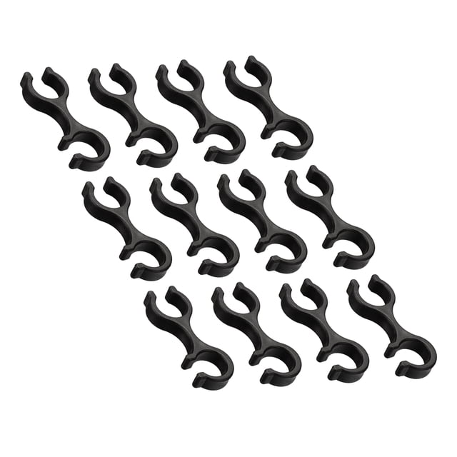 Unique Bargains Trekking Pole Clips, 24Pcs Walking Stick Accessories Double Rod Buckle Connector