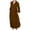 Brown, variant on Midsumdr Fall Dresses for Women Fashion Turndown Collar Solid Color Temperament Long Sleeve Maxi Dresses Loose Plus Size Swing Slit Dresses with Pockets