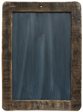 Vintage Wooden Chalk Board With 4 Hooks Antique Framed Message Memo Blackboard 