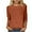 Orange, variant on Diufon Women's 3/4 Sleeve Tops Casual Round Neck Cute Tunic Tops Basic Tees Blouses Texture Loose Pullover